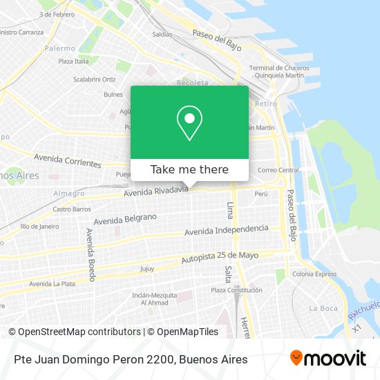 Pte  Juan Domingo Peron 2200 map