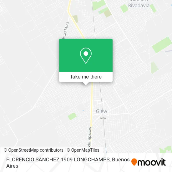 FLORENCIO SANCHEZ 1909 LONGCHAMPS map