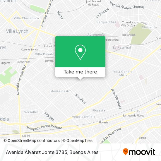 Mapa de Avenida Álvarez Jonte 3785