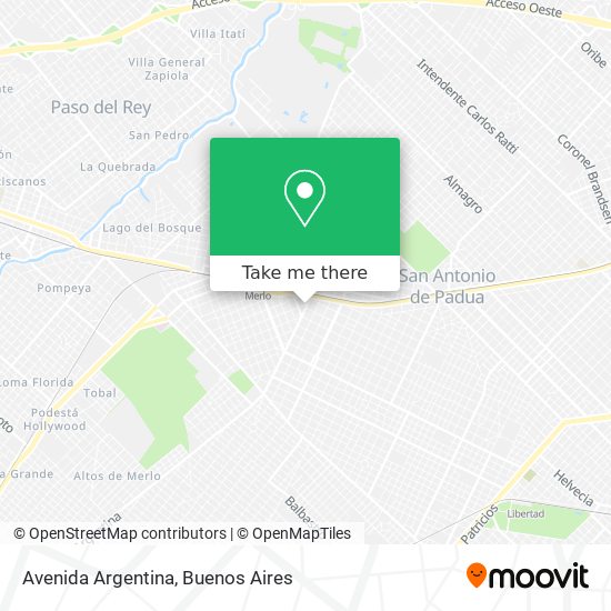 Mapa de Avenida Argentina