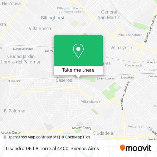 Lisandro DE LA Torre al 4400 map