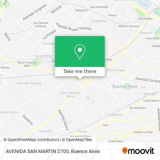 AVENIDA SAN MARTIN 2700 map