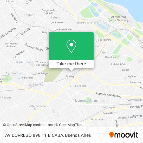 AV DORREGO 898  11  B   CABA map