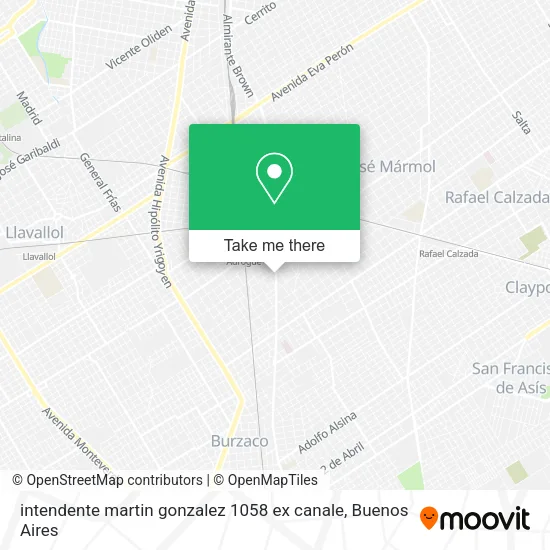 intendente martin gonzalez 1058 ex canale map