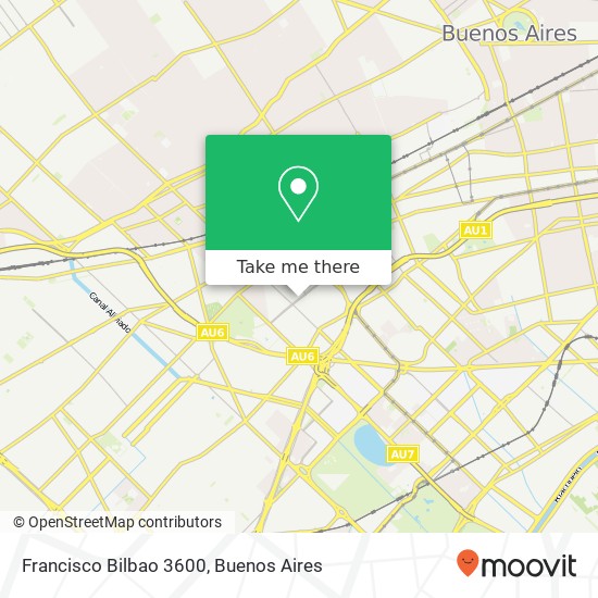 Francisco Bilbao 3600 map