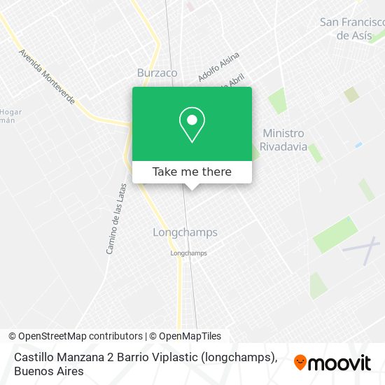 Castillo  Manzana 2  Barrio Viplastic (longchamps) map