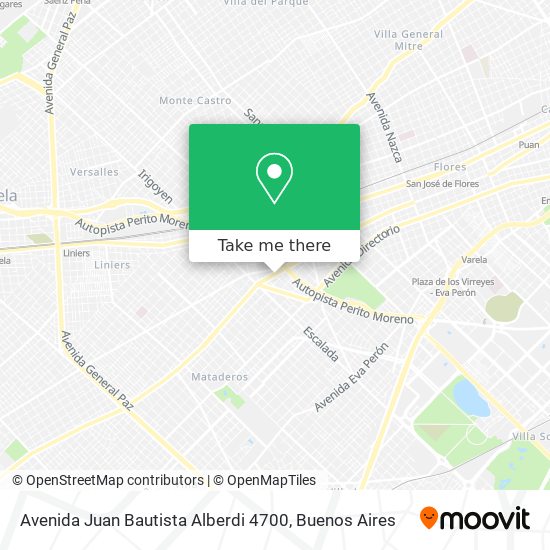 Avenida Juan Bautista Alberdi 4700 map