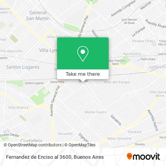 Mapa de Fernandez de Enciso  al 3600