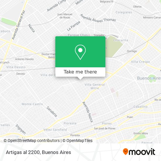 Artigas  al 2200 map