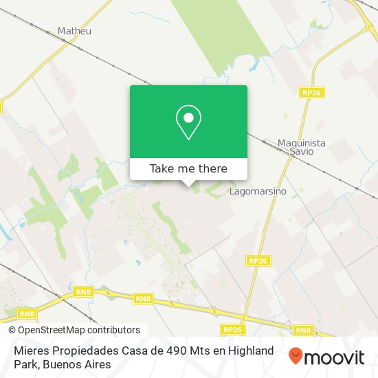 Mieres Propiedades   Casa de 490 Mts  en Highland Park map