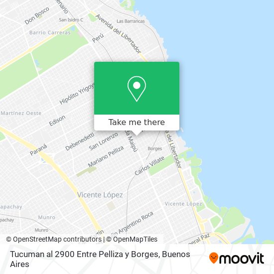 Mapa de Tucuman al 2900 Entre Pelliza y Borges