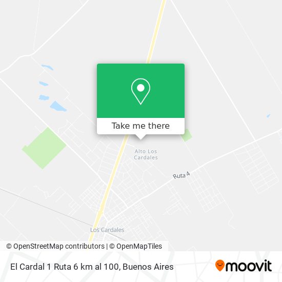 Mapa de El Cardal 1 Ruta 6 km al 100