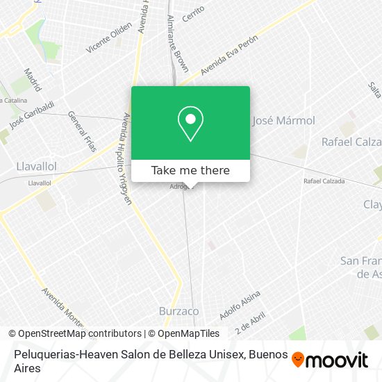 Peluquerias-Heaven Salon de Belleza Unisex map