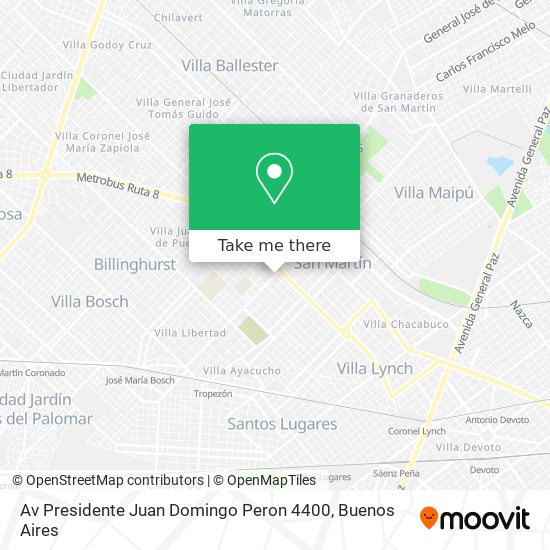 Av  Presidente Juan Domingo Peron 4400 map