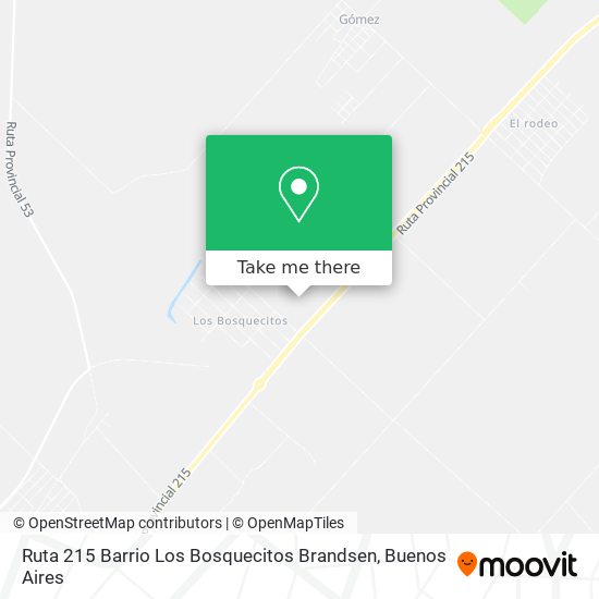 Ruta 215    Barrio Los Bosquecitos   Brandsen map