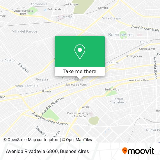 Avenida Rivadavia 6800 map