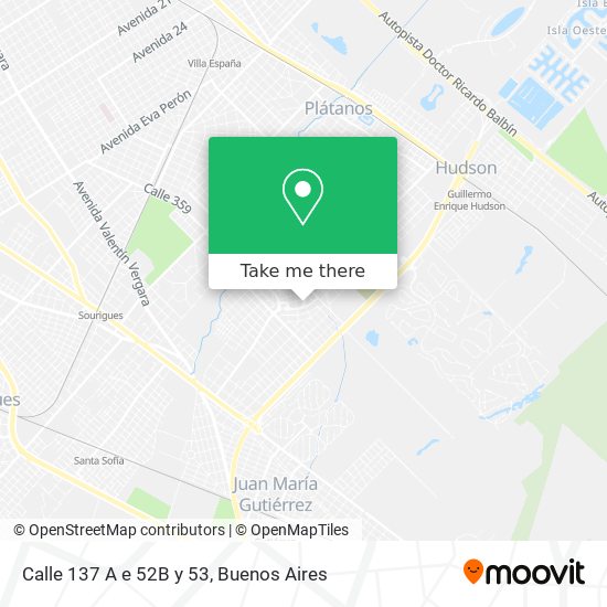 Calle 137 A e  52B y 53 map