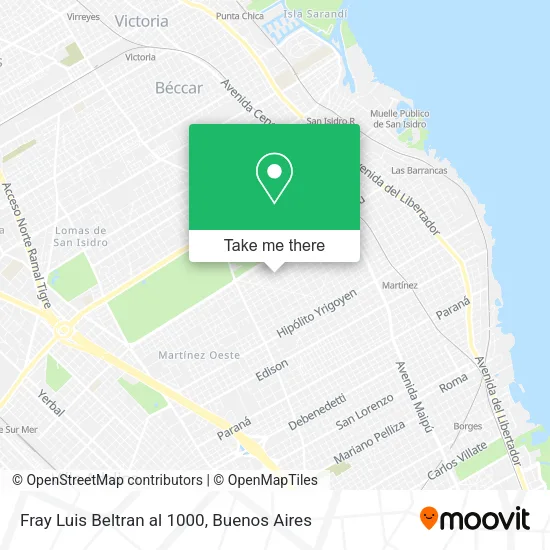 Mapa de Fray Luis Beltran al 1000