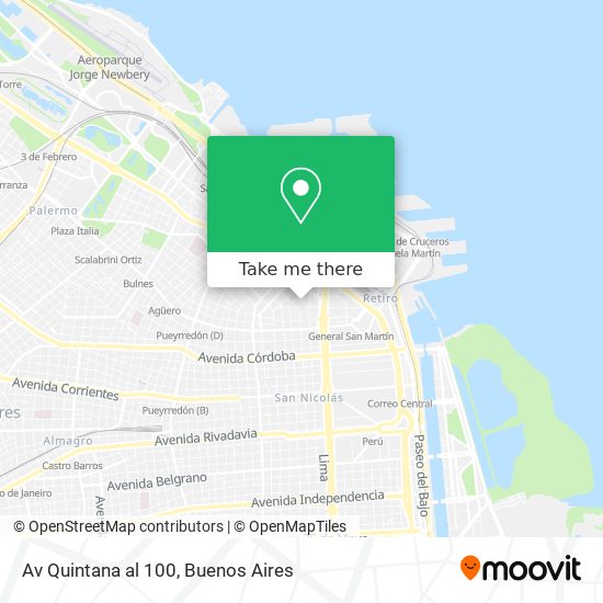 Av  Quintana al 100 map