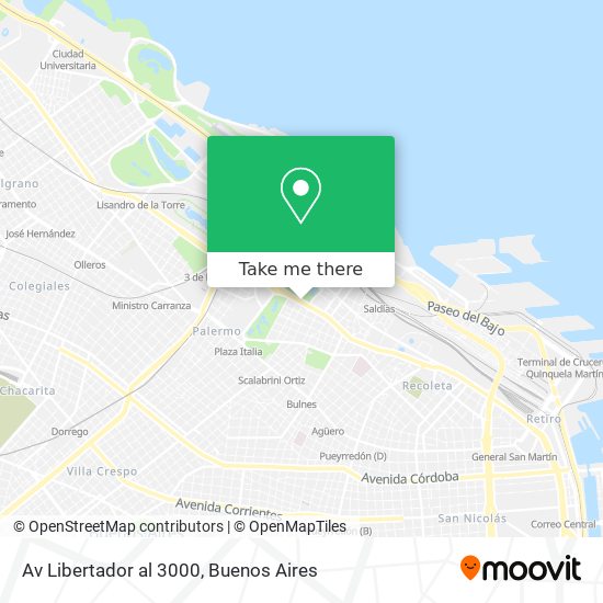 Av  Libertador al 3000 map