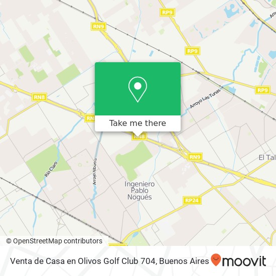 Venta de Casa en Olivos Golf Club   704 map