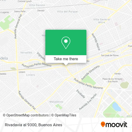 Rivadavia al 9300 map