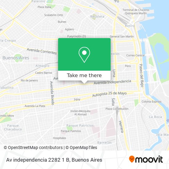 Mapa de Av  independencia 2282 1 B