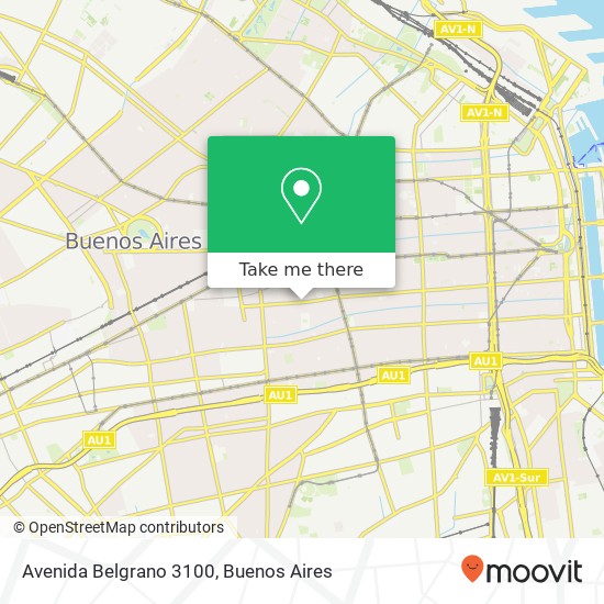Avenida Belgrano 3100 map