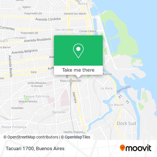 Mapa de Tacuari 1700