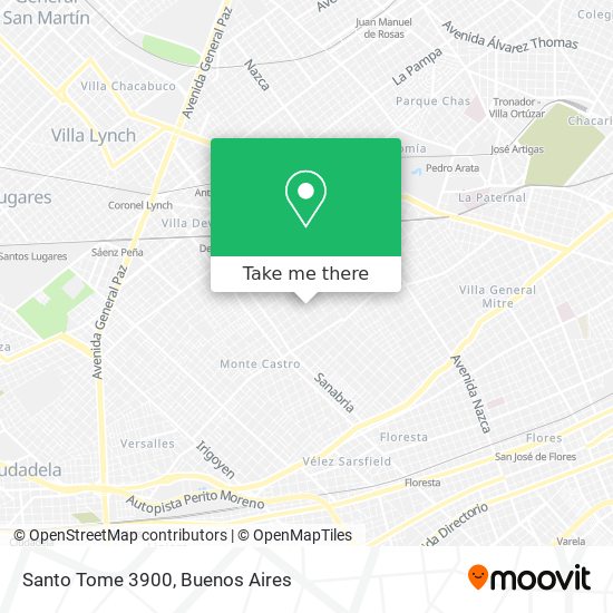 Santo Tome 3900 map