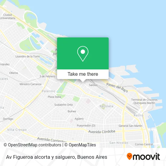 Mapa de Av  Figueroa alcorta y salguero