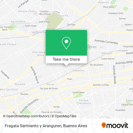 Fragata Sarmiento y Aranguren map