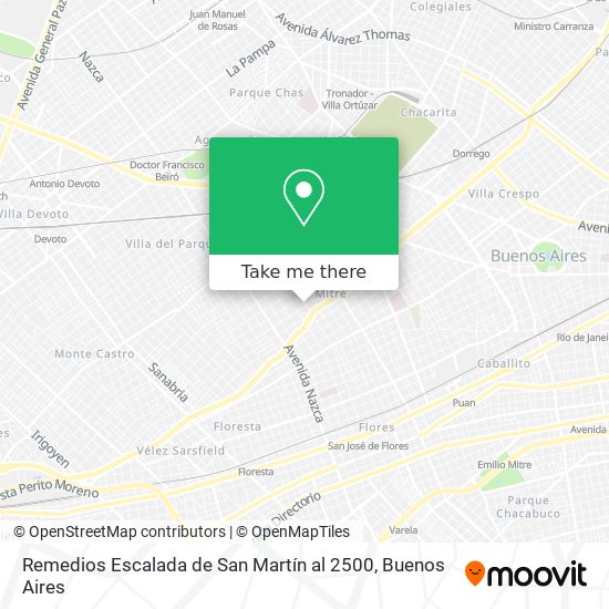 Remedios Escalada de San Martín  al 2500 map