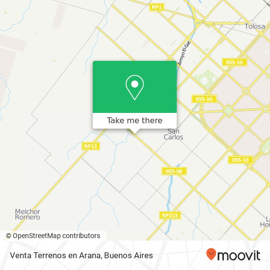 Venta Terrenos  en Arana map