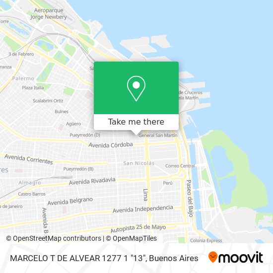 MARCELO T DE ALVEAR 1277 1 "13" map
