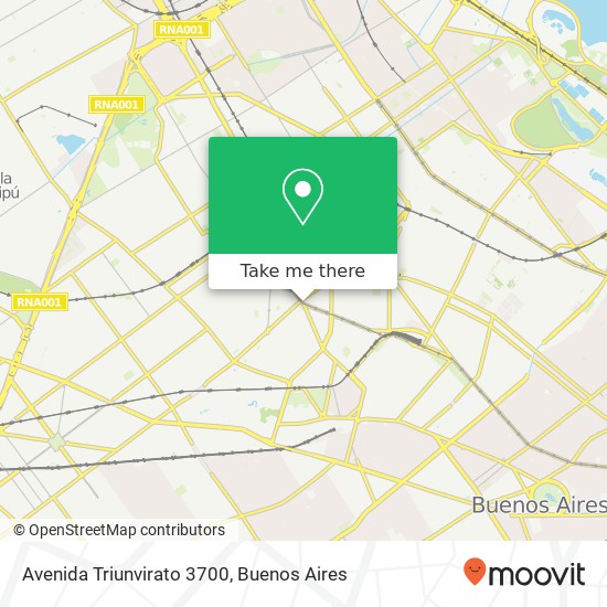 Mapa de Avenida Triunvirato 3700