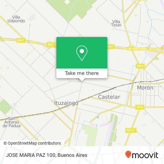 JOSE MARIA PAZ 100 map