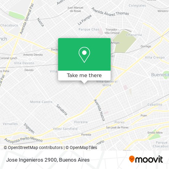 Jose Ingenieros 2900 map