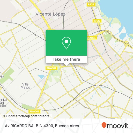 Av  RICARDO BALBIN 4300 map