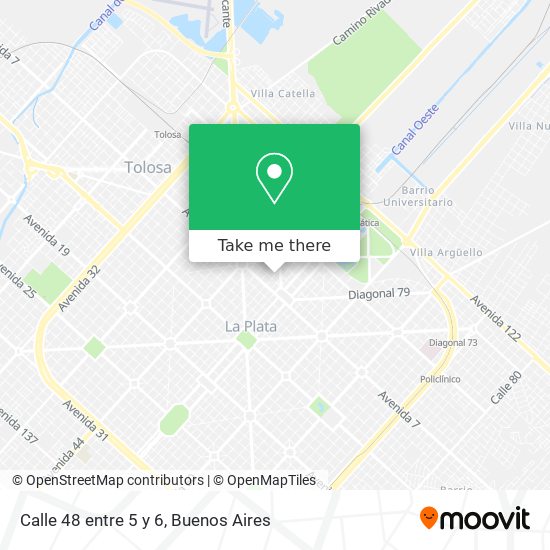 Calle 48 entre 5 y 6 map