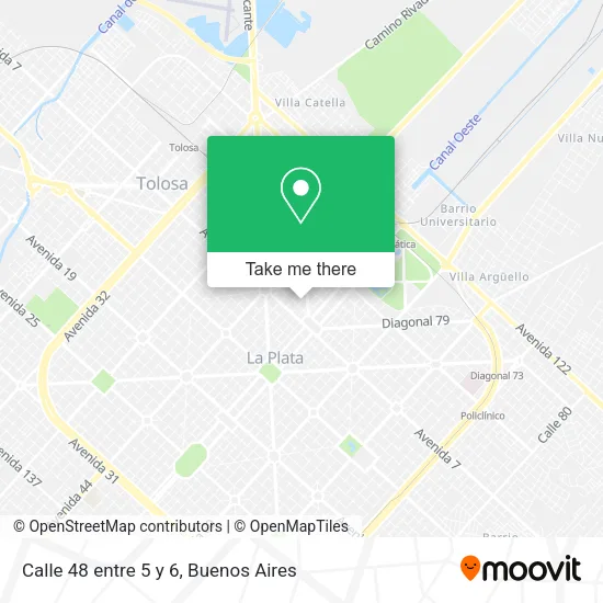 Calle 48 entre 5 y 6 map