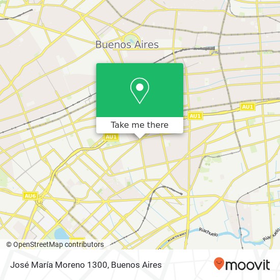 José María Moreno 1300 map