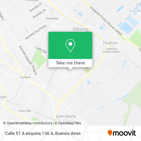 Calle 51 A esquina 136 A map