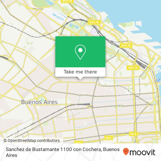 Sanchez de Bustamante 1100 con Cochera map