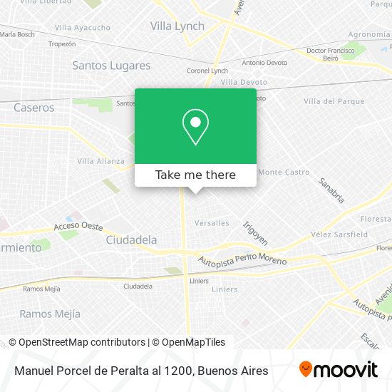 Manuel Porcel de Peralta al 1200 map