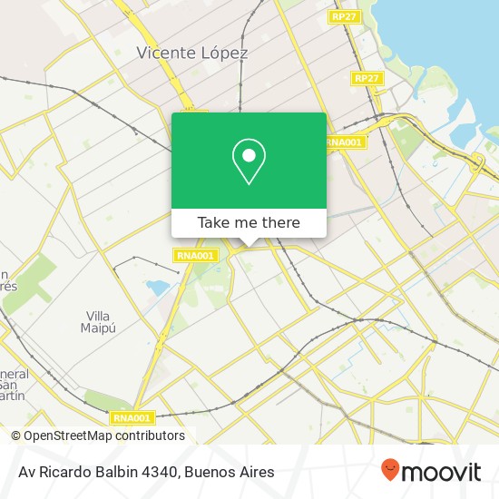 Av Ricardo Balbin 4340 map