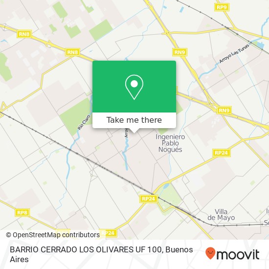 BARRIO CERRADO LOS OLIVARES UF 100 map