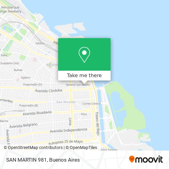 SAN MARTIN 981 map