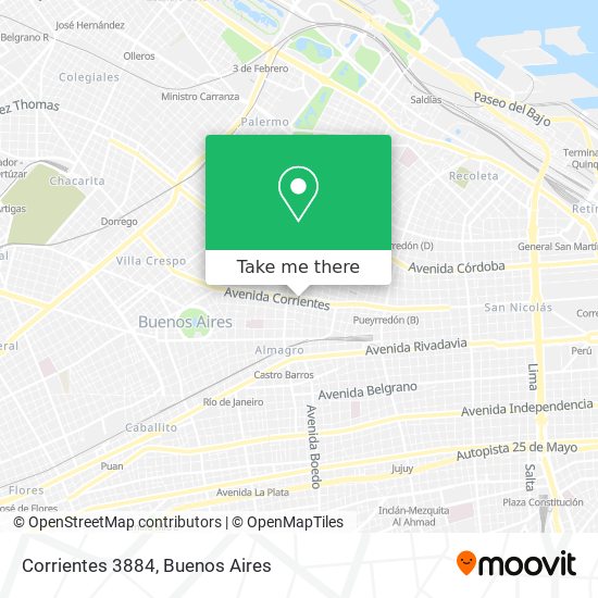 Corrientes 3884 map
