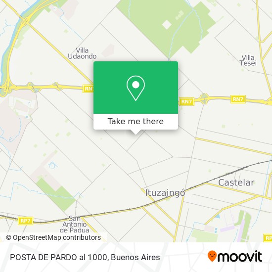 POSTA DE PARDO al 1000 map